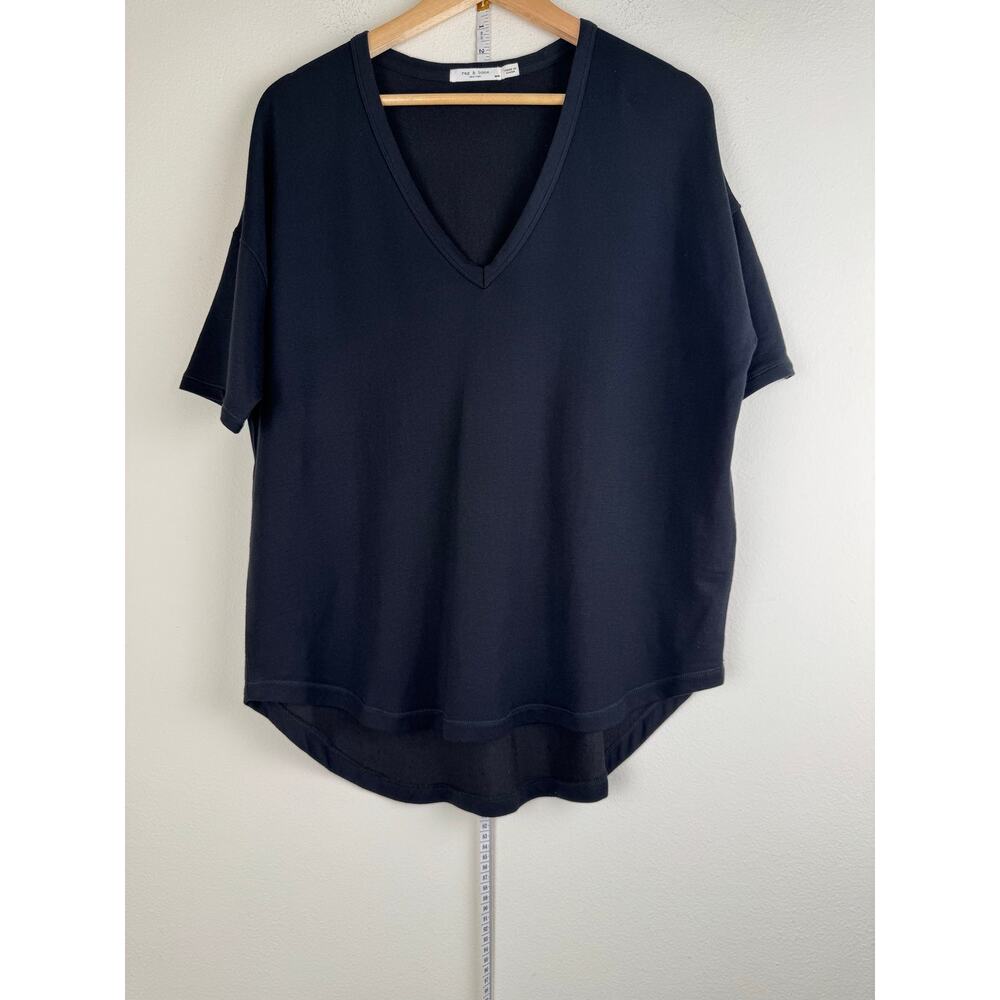 rag & bone Phoenix Vee Jersey V Neck Tee Black M - Picture 8 of 14